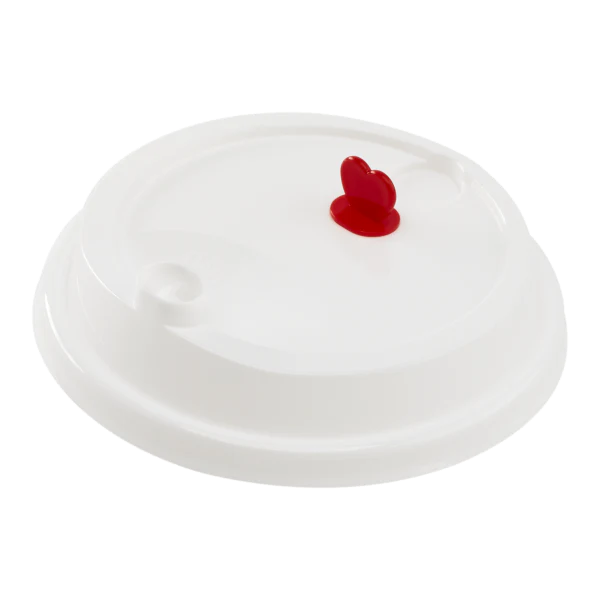 90mm Sipper Dome Lid for 16/24 oz Tall Premium PP Plastic Cup, White