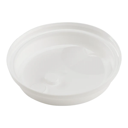 90mm Sipper Dome Lid for 16/24 oz Tall Premium PP Plastic Cup, White