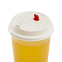 90mm Sipper Dome Lid for 16/24 oz Tall Premium PP Plastic Cup, White