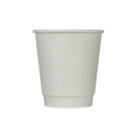 90mm 10oz Wrapped Insulated Paper Hot Cup, White