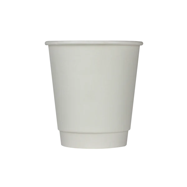 90mm 10oz Wrapped Insulated Paper Hot Cup, White