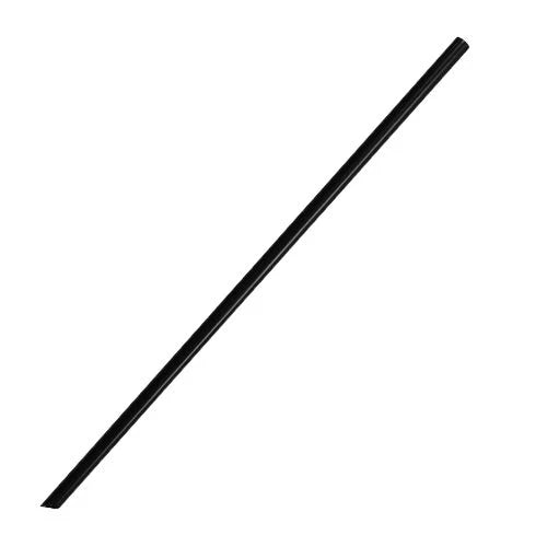 9" Jumbo Straws (5mm) Unwrapped, Black