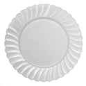 10.25" PS Plastic Scalloped Plate, White