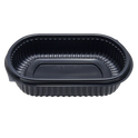 Karat 24 oz PP Microwaveable Black Take Out Box