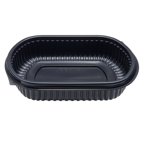 Karat 24 oz PP Microwaveable Black Take Out Box