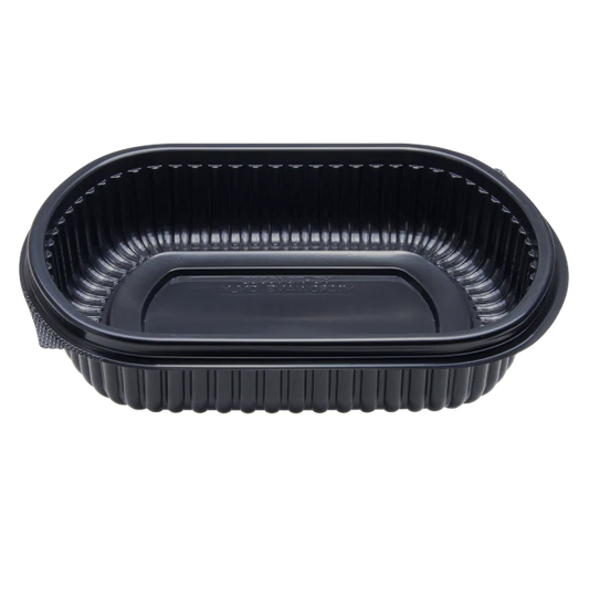 Karat 24 oz PP Microwaveable Black Take Out Box