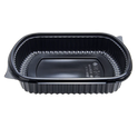 36 oz PP Plastic Microwaveable Black Take Out Box