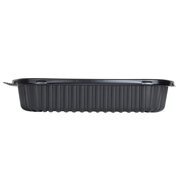 36 oz PP Plastic Microwaveable Black Take Out Box