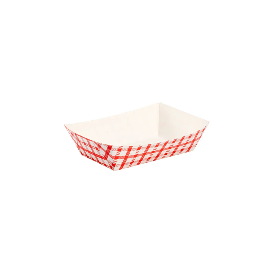 2.0 lb Food Tray, Shepherd's Check (Red)