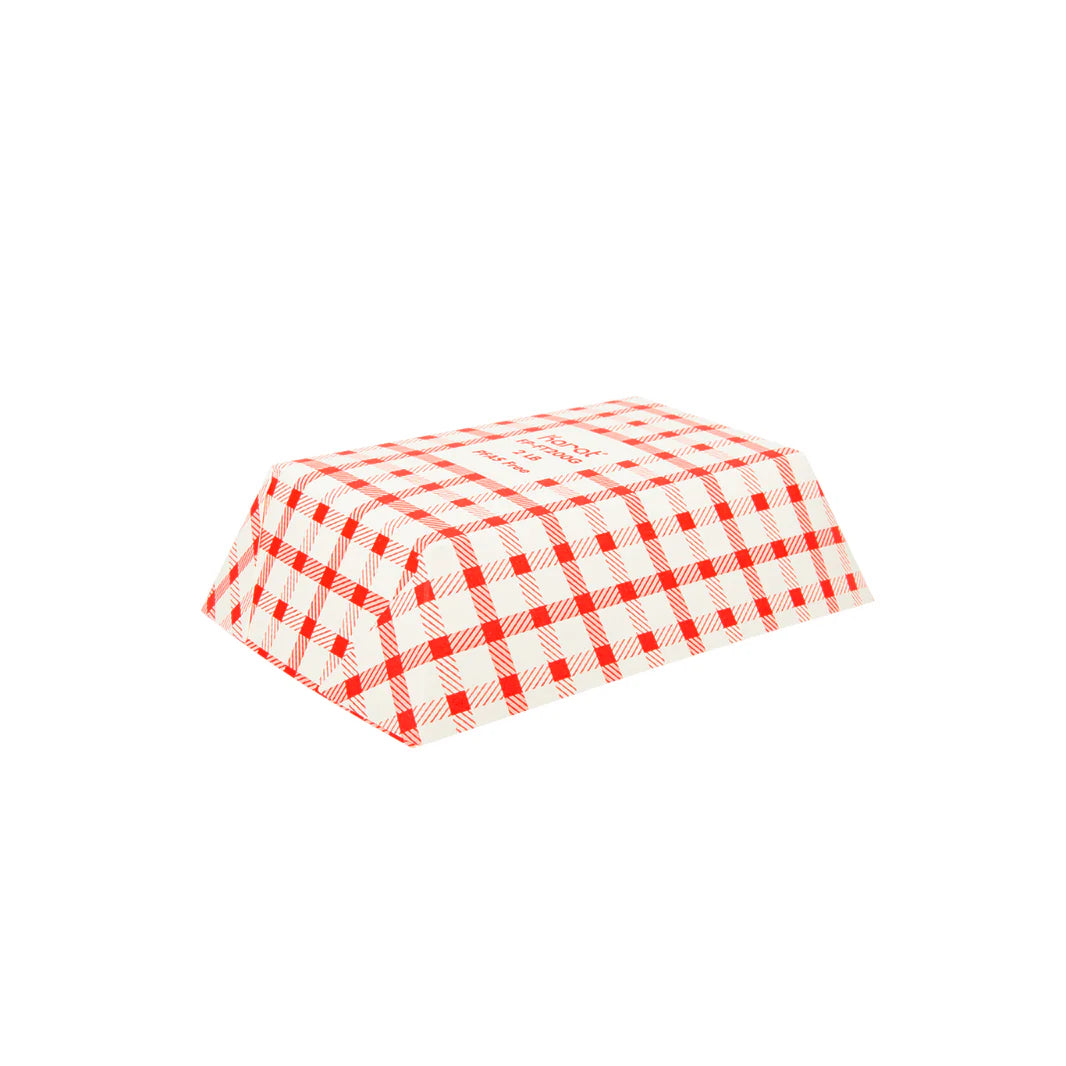 2.0 lb Food Tray, Shepherd's Check (Red)