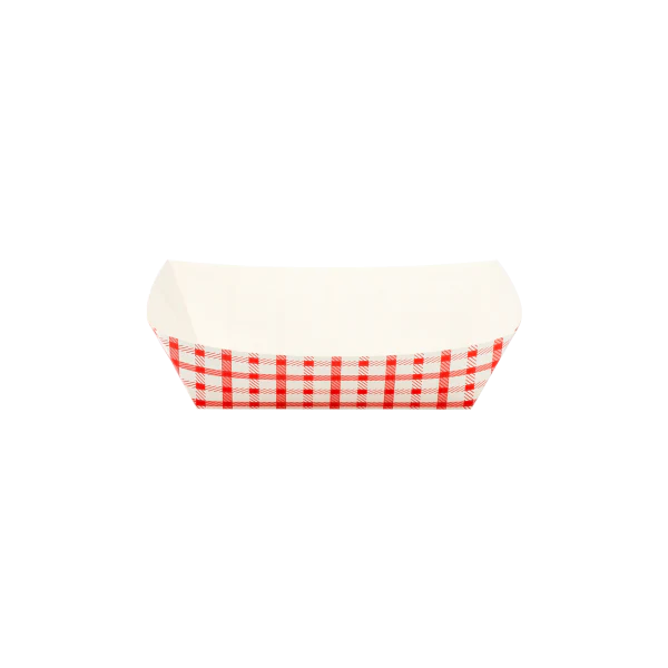 2.5 lb Food Tray, Shepherd's Check (Red)