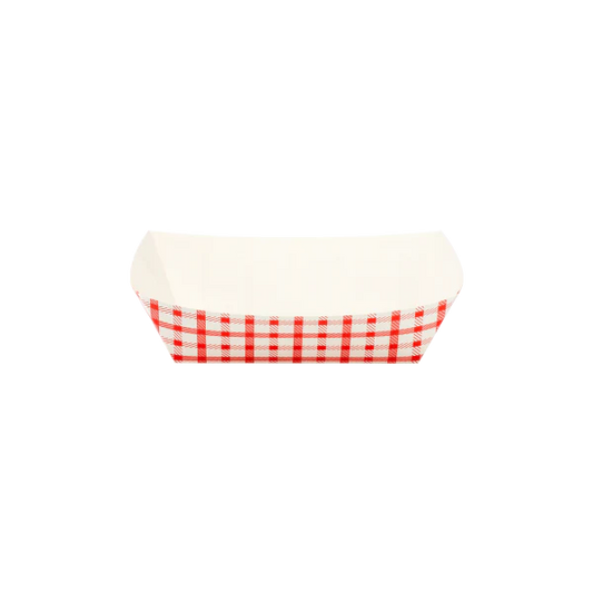 2.5 lb Food Tray, Shepherd's Check (Red)