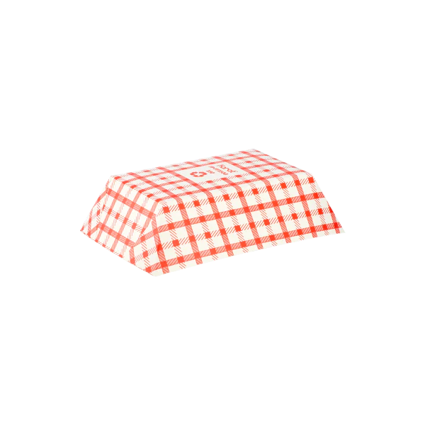 2.5 lb Food Tray, Shepherd's Check (Red)