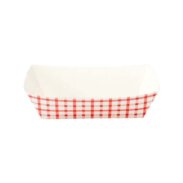 5.0 lb Food Tray, Shepherd's Check (Red)