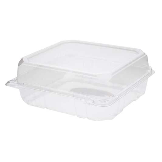 8''x8'' PET Plastic Hinged Containers