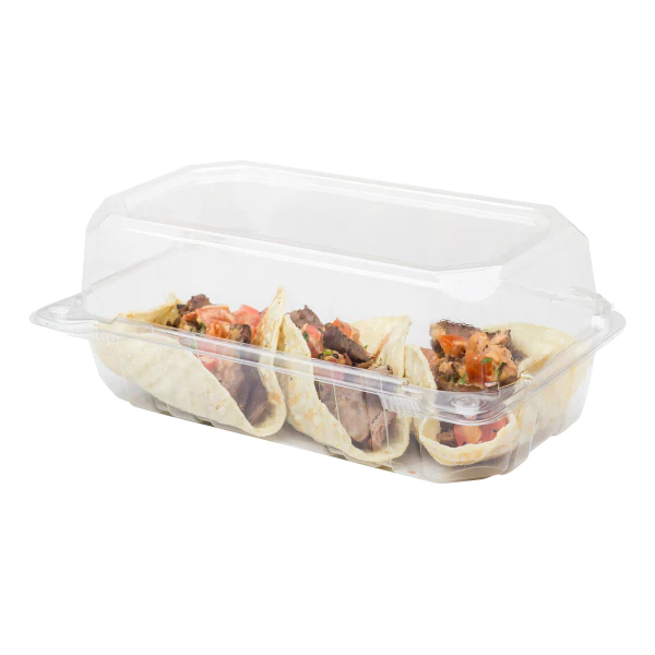 9" x 5" PET Plastic Hinged Containers