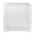 9"x9" PET Plastic Hinged Containers, Clear