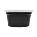 12oz Black PP Injection Molded Round Deli Container with Lid