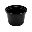 16oz Black PP Injection Molded Round Deli Containers With Lid