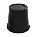 24oz Black PP Injection Molded Round Deli Container with Lid