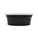 8oz Black PP Injection Molded Round Deli Container with Lid