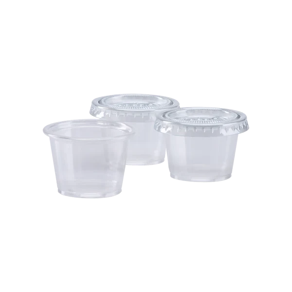 1 oz Tall PET Plastic Portion Cup Lids