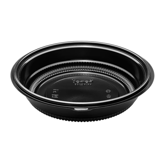 32 oz PP Round Microwaveable Container, Black