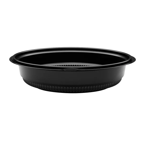 32 oz PP Round Microwaveable Container, Black