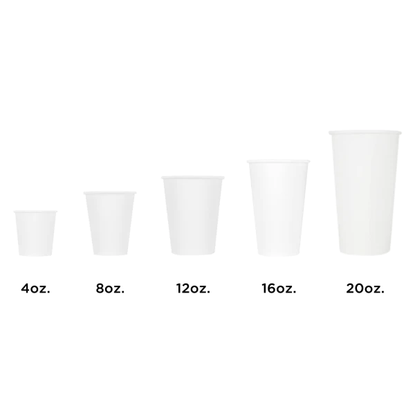 62mm 5oz Eco-Friendly Paper Hot Cup, White