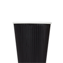 90mm 12oz Ripple Paper hot Cup, Black