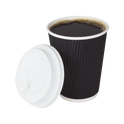 90mm 12oz Ripple Paper hot Cup, Black