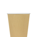 90mm 12oz Ripple Paper Hot Cups, Kraft