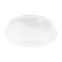 98mm PET Plastic Dome Lids Half Moon Flip Lids