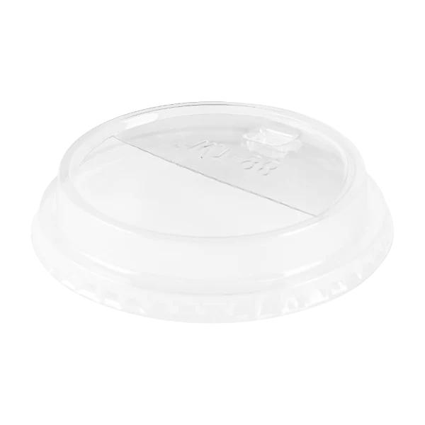 98mm PET Plastic Dome Lids Half Moon Flip Lids