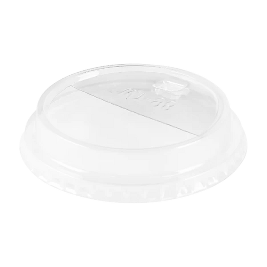 98mm PET Plastic Dome Lids Half Moon Flip Lids