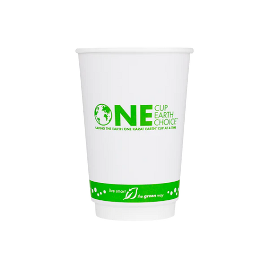 90mm 16oz Eco-Friendly Insulated Paper Hot Cup, Generic Print