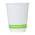 80mm 8oz Eco-Friendly Insulated Paper Hot Cups, Generic Print