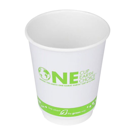 80mm 8oz Eco-Friendly Insulated Paper Hot Cups, Generic Print