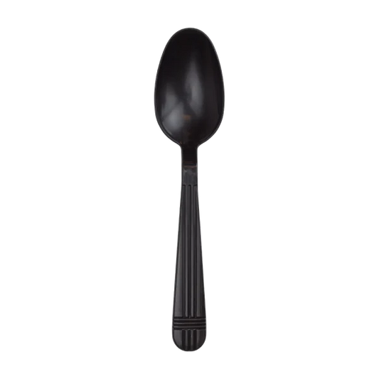 PP Plastic Premium Extra Heavy Weight Tea Spoons, Black