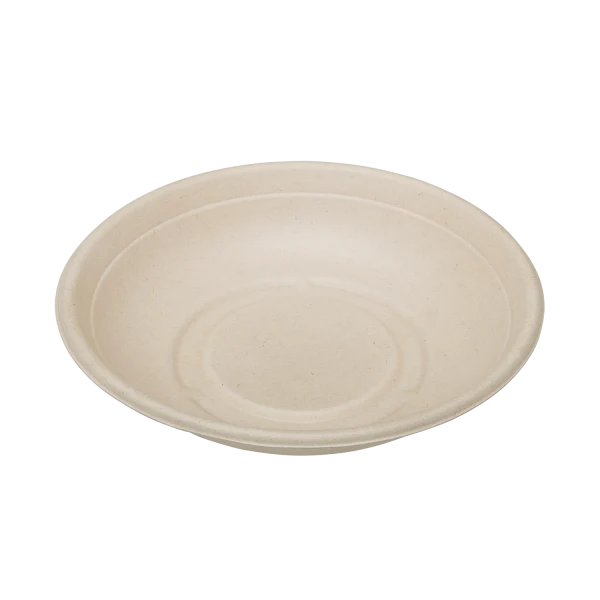 24oz PFAS Free Bagasses Round Bowl, Natural