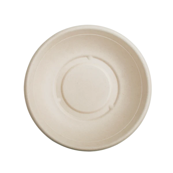 24oz PFAS Free Bagasses Round Bowl, Natural