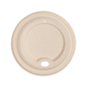 90mm PFAS Free Bagasse Sipper Dome Lids for 10-24oz Hot Cups