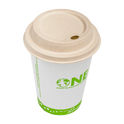 90mm PFAS Free Bagasse Sipper Dome Lids for 10-24oz Hot Cups