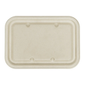 Bagasse Flat Lid for 16-24 oz Bagasse Take Out Container, Rectangular