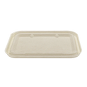 Bagasse Flat Lid for 16-24 oz Bagasse Take Out Container, Rectangular