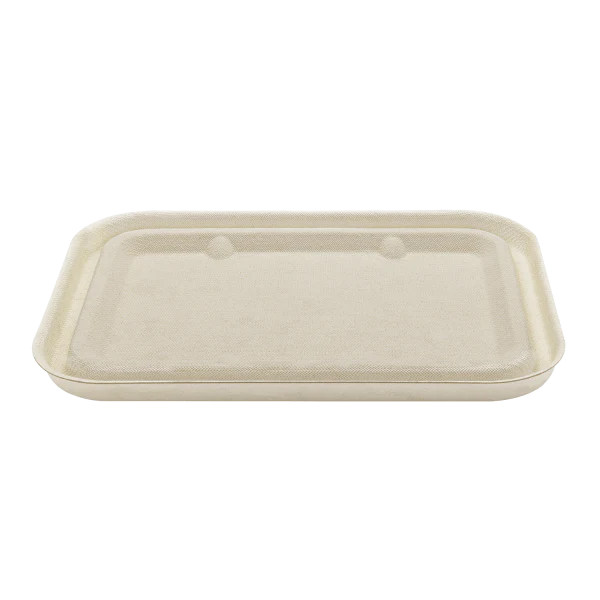 Bagasse Flat Lid for 16-24 oz Bagasse Take Out Container, Rectangular