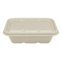 Bagasse Flat Lid for 16-24 oz Bagasse Take Out Container, Rectangular