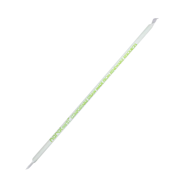 9.5" PLA Jumbo Straw Paper Wrapped, Green