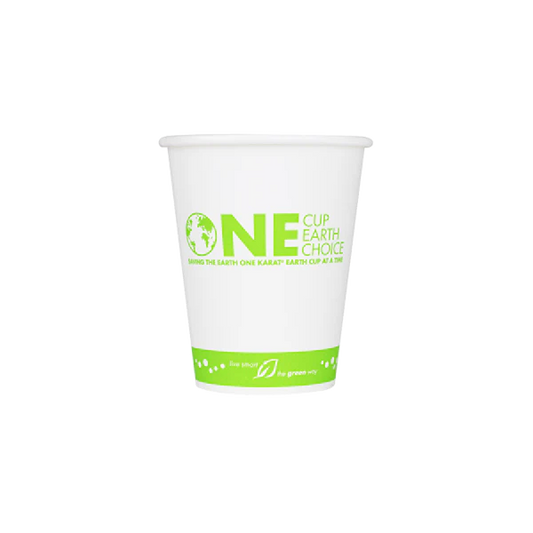 80mm 8oz Eco-Friendly Paper Hot Cups, Generic Print