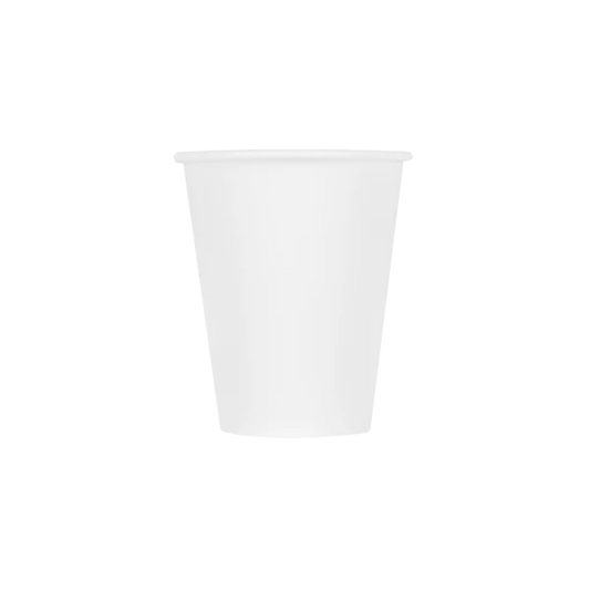 80mm 8oz Eco-Friendly Paper Hot Cups, White